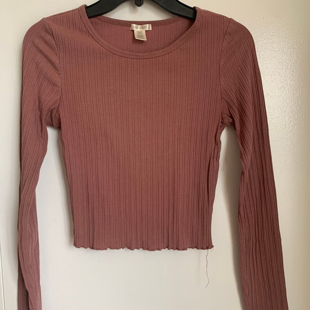 Bozzolo Ribbed Long Sleeve Top